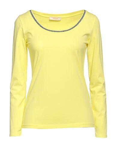 Marani Jeans Woman T-shirt Yellow Cotton, Elastane Cover