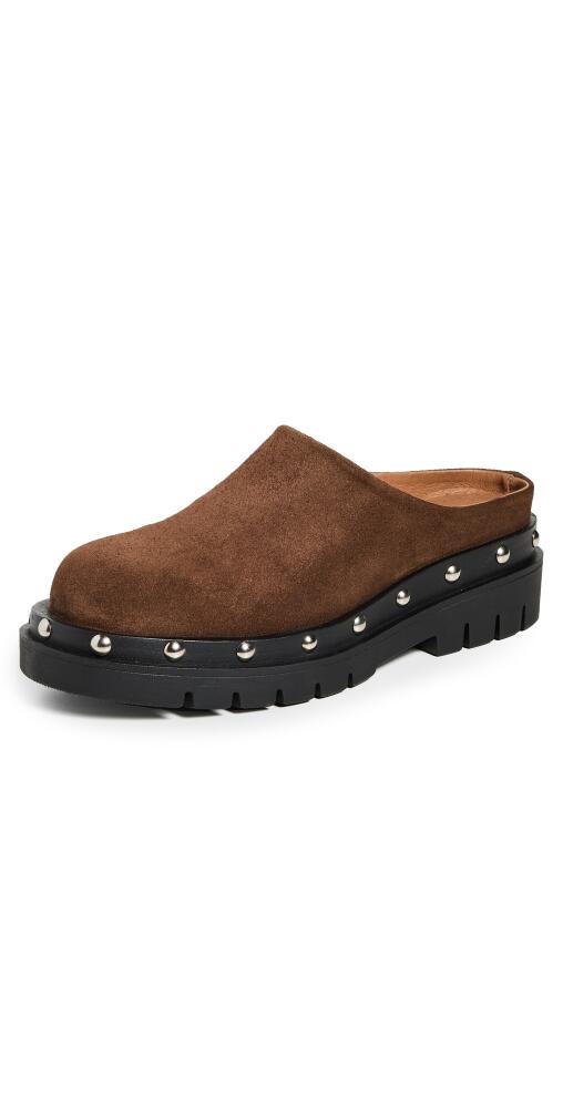 KAANAS Meg Lug Sole Mules Chocolate Cover