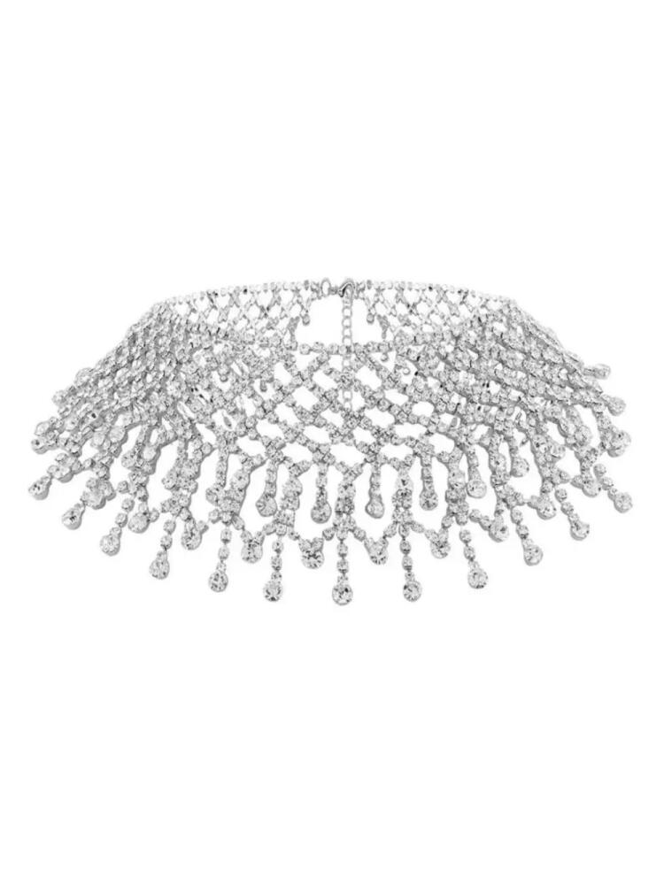 Hzmer Jewelry crystal-embellished necklace - Silver Cover