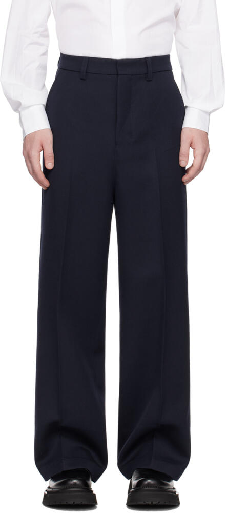 AMI Paris Navy Large Fit Trousers Cover