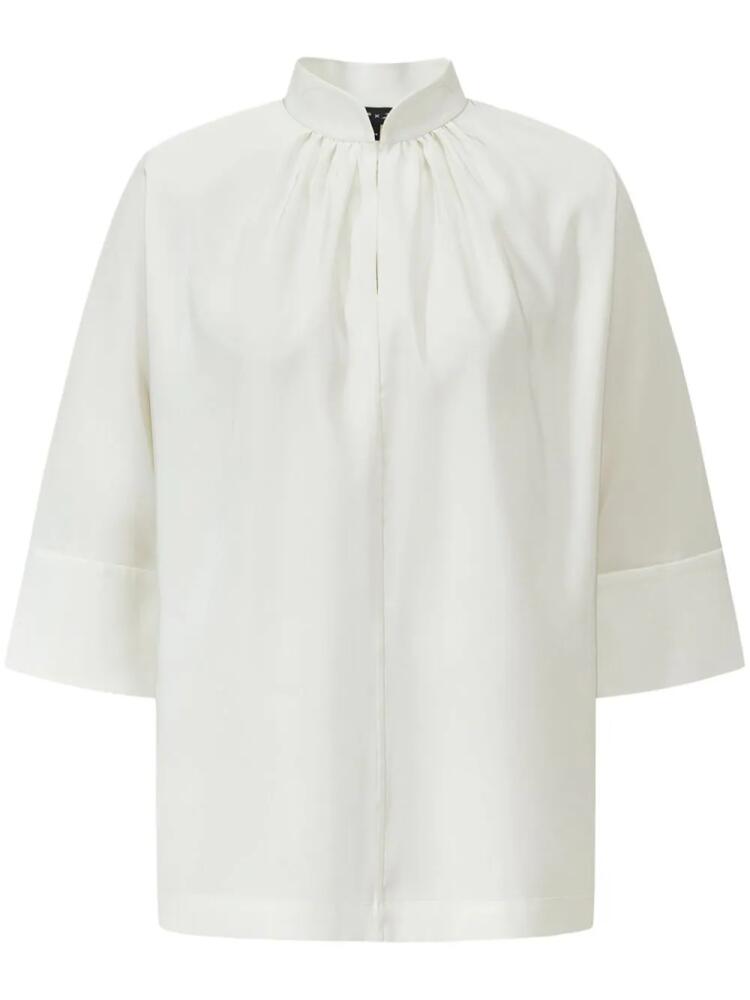 Shanghai Tang x Jacky Tsai pleated blouse - White Cover