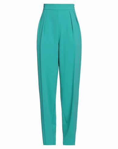 Patrizia Pepe Sera Woman Pants Turquoise Polyester, Elastane Cover