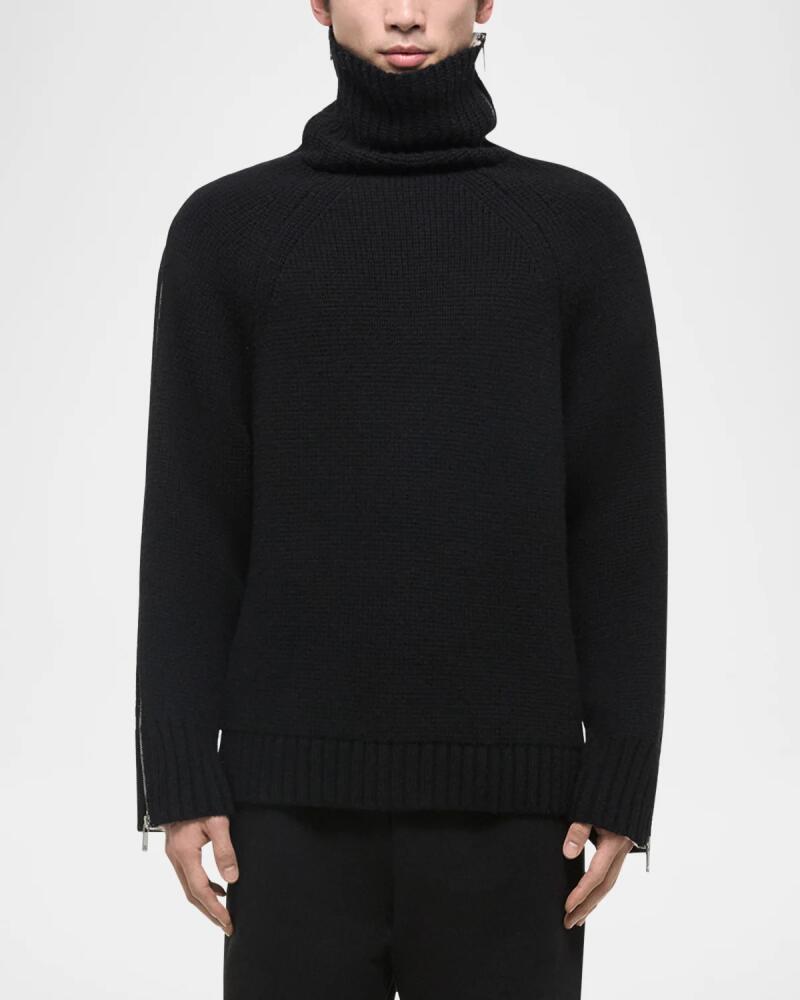 Helmut Lang Men's Wool-Cashmere Suitcase Turtleneck Sweater Cover