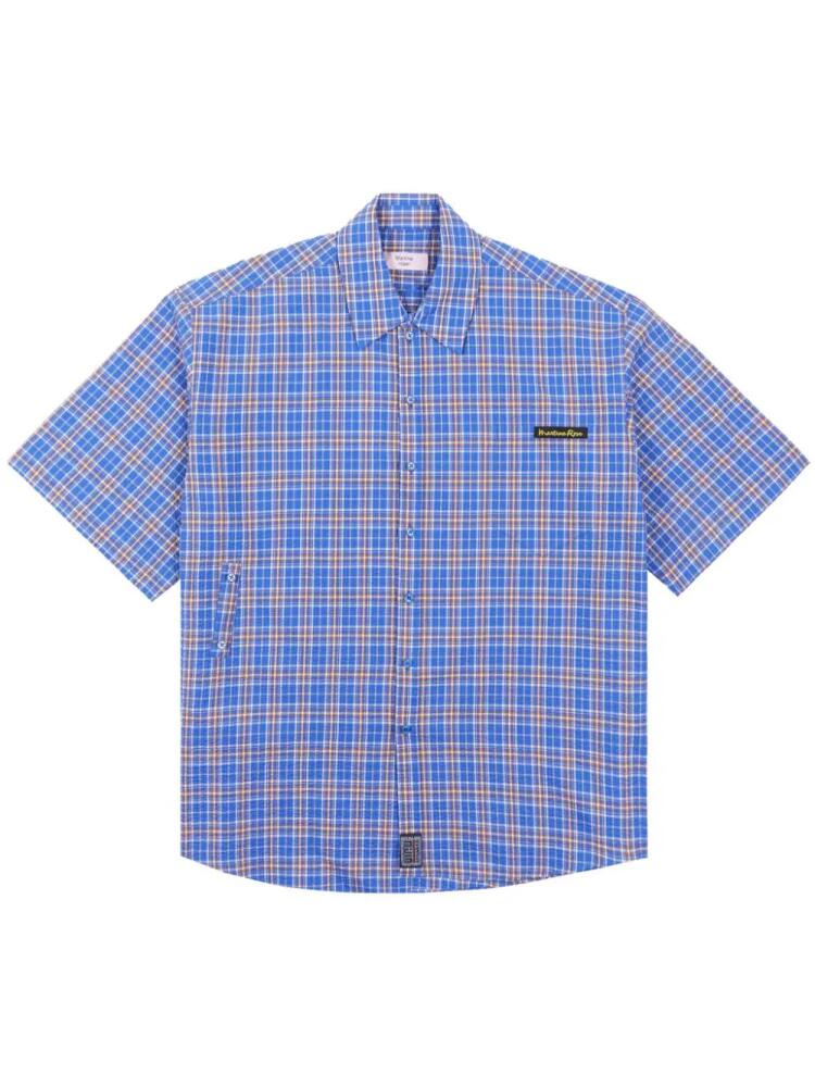 Martine Rose Wrap checked shirt - Blue Cover