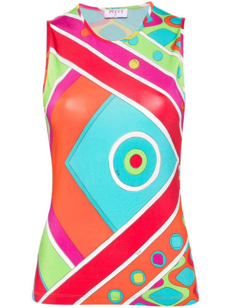 PUCCI Vivara-print tank top - Orange Cover