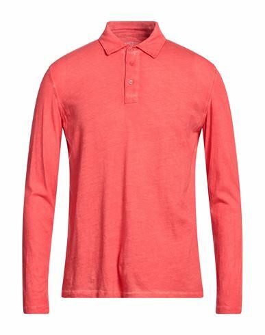 Majestic Filatures Man Polo shirt Red Cotton, Cashmere Cover