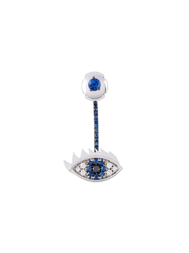 Delfina Delettrez 'Eyes on me' diamond and sapphire earring - Metallic Cover