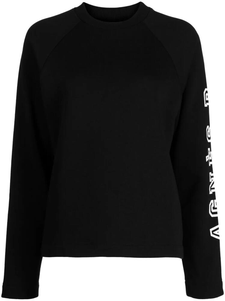 agnès b. logo-print cotton sweatshirt - Black Cover