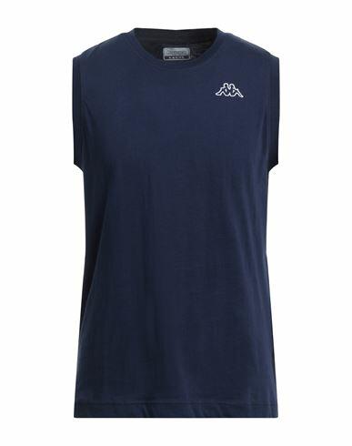 Kappa Man Tank top Midnight blue Cotton Cover