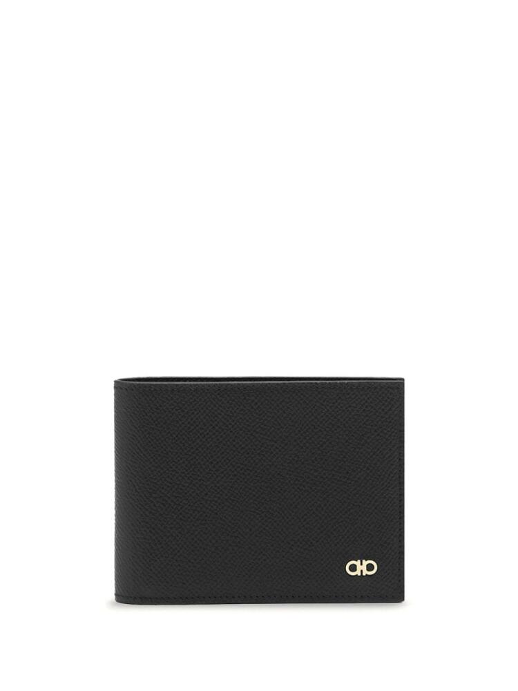 Ferragamo Gancini bi-fold leather wallet - Black Cover