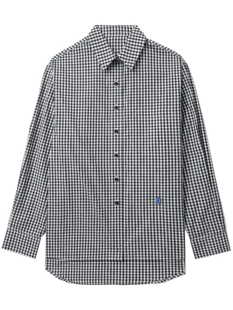 Ader Error Tetris-appliqué checkered shirt - Black Cover