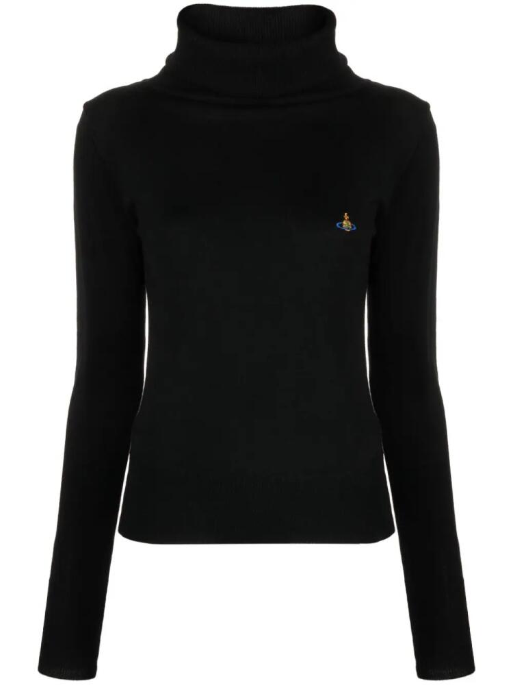 Vivienne Westwood Orb-embroidered roll neck jumper - Black Cover