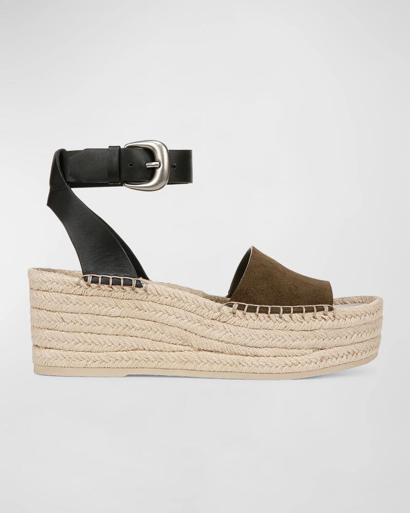 Vince Belisa Mixed Leather Ankle-Strap Espadrilles Cover