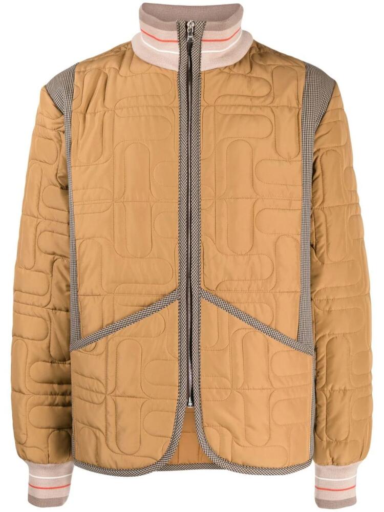 Wales Bonner multi-panel padded jacket - Brown Cover