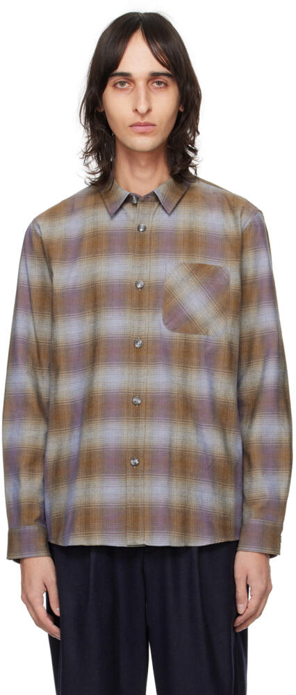 A.P.C. Brown & Purple Trek Overshirt Cover