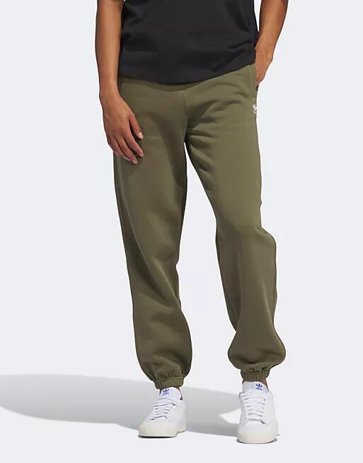 adidas Originals essential track pants in khaki-Green Cover