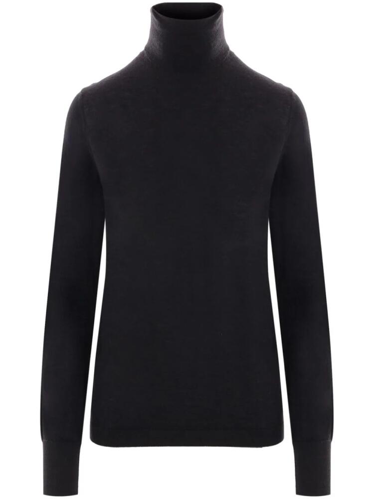 Allude roll neck knit t-shirt - Black Cover