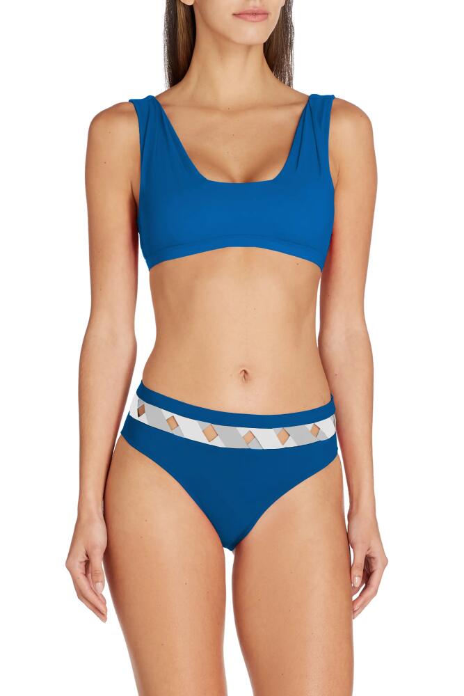 VALIMARE Como Pleated Bikini Top in Mineral Blue Cover