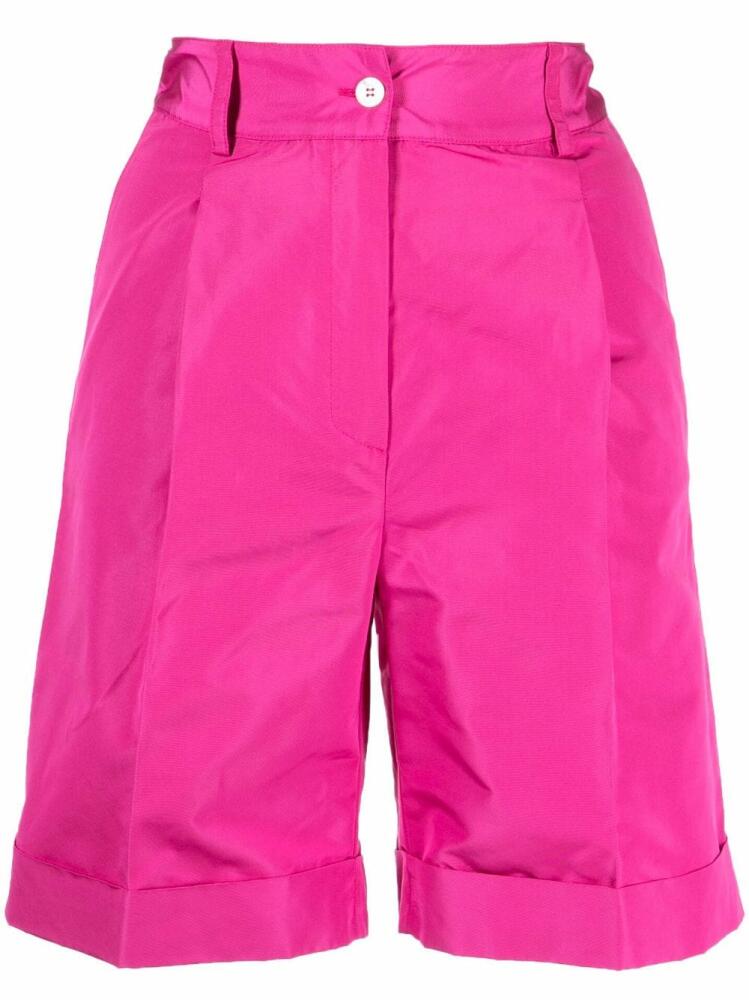 Kiton high-waisted silk bermuda shorts - Pink Cover