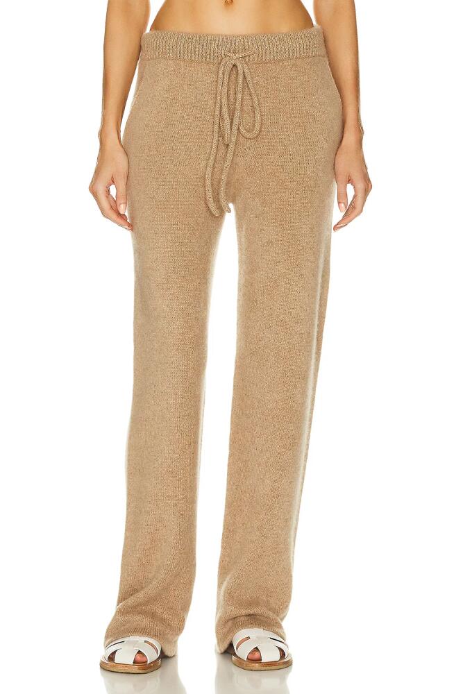 The Elder Statesman Lounge Pant in Tan Cover