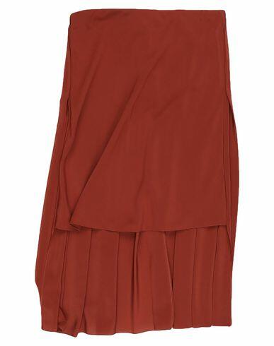 Chloé Woman Midi skirt Brown Silk Cover