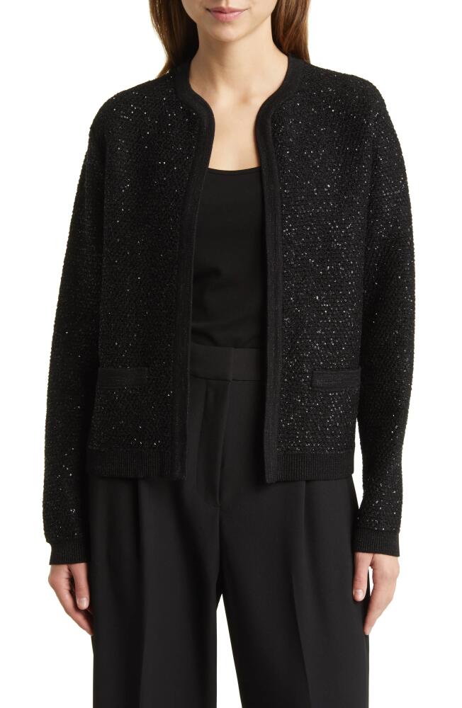 KOBI HALPERIN Sequin Sweater Jacket in Black Cover