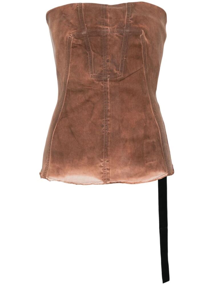 Rick Owens DRKSHDW bustier top - Brown Cover