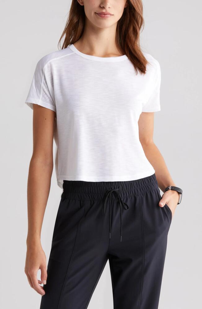 zella Spark Boxy Slub T-Shirt in White Cover