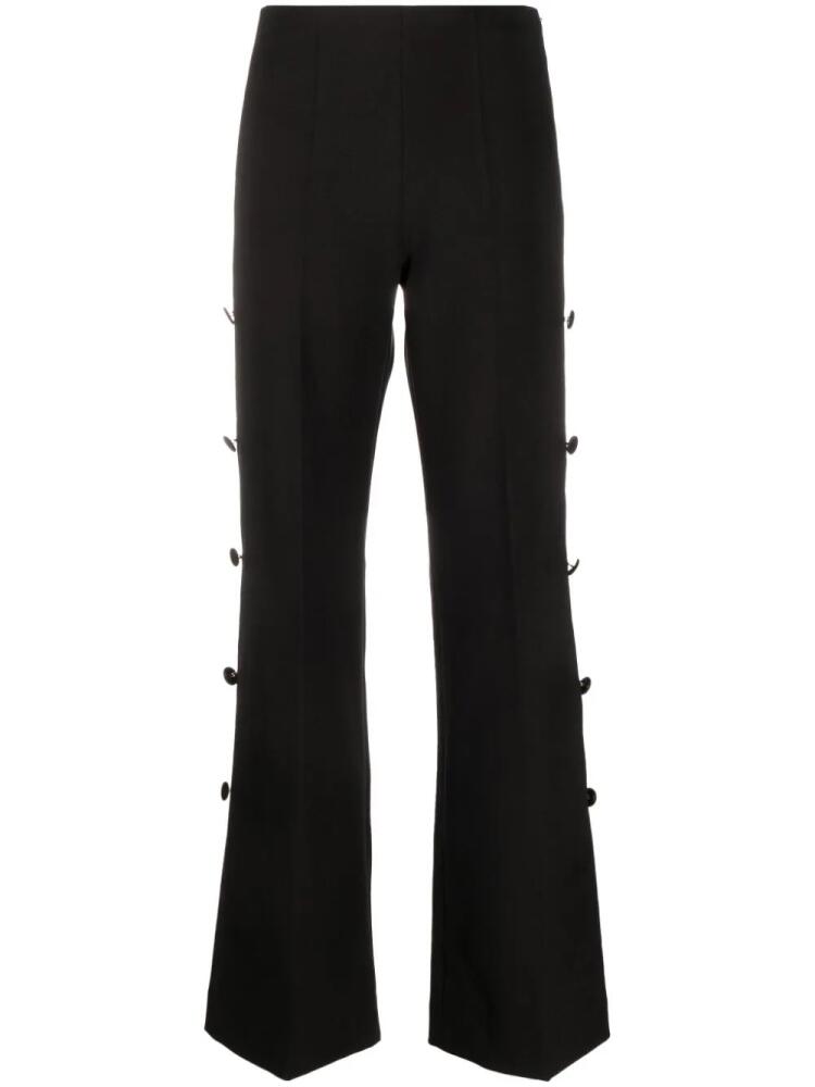 SANDRO cut-out straight-leg trousers - Black Cover