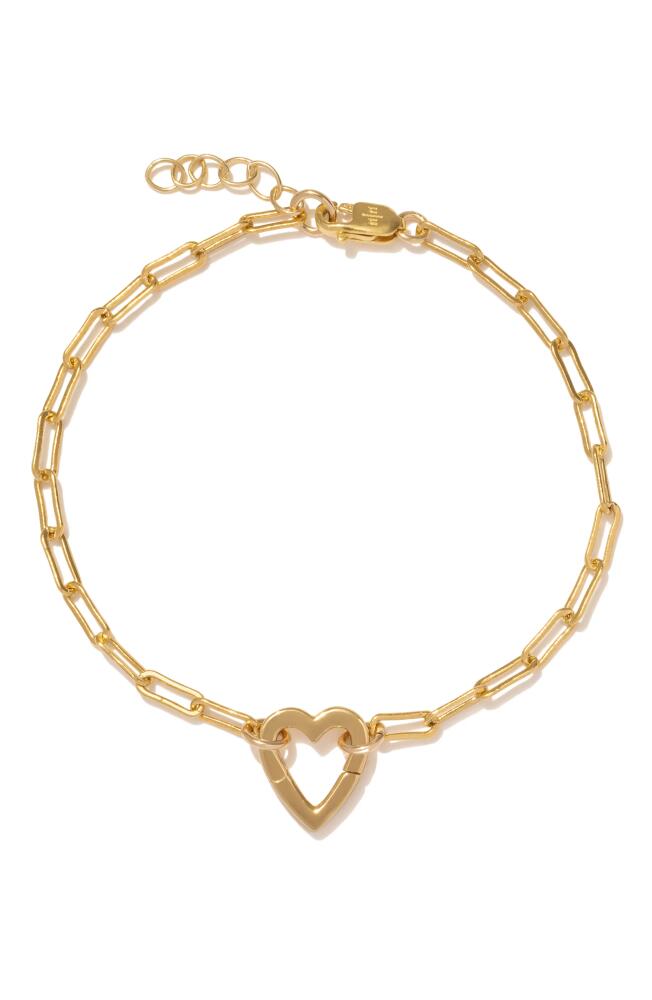 MADE BY MARY Jude Heart Pendant Bracelet in Gold Cover