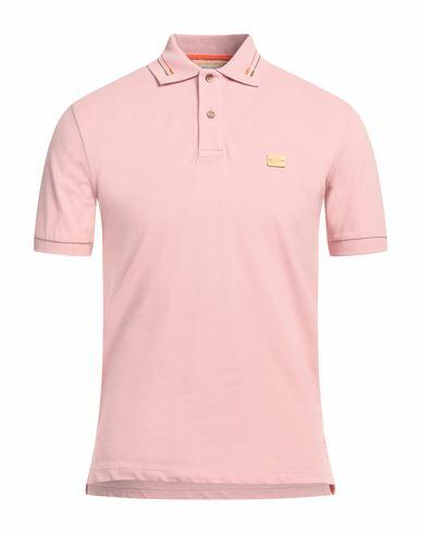 Yes Zee By Essenza Man Polo shirt Light pink Cotton Cover