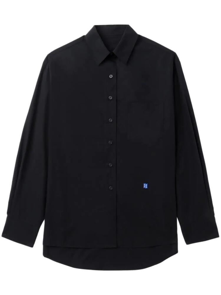 Ader Error logo-appliqué cotton shirt - Black Cover