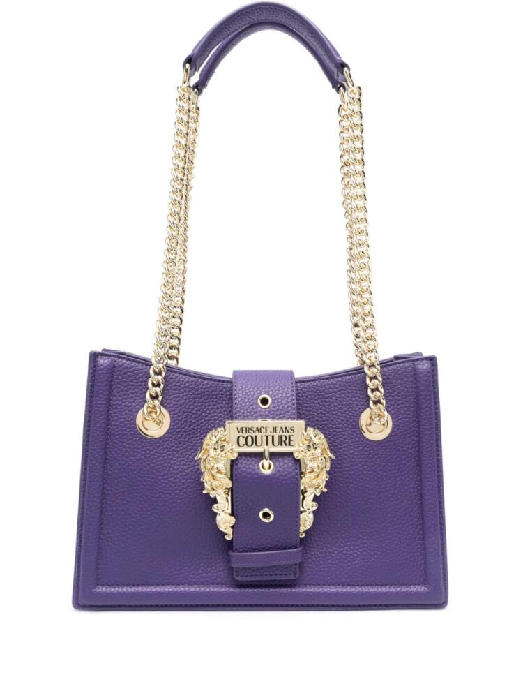 Versace Jeans Couture Baroque-buckle shoulder bag - Purple Cover