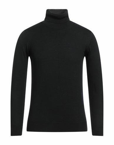 Grey Daniele Alessandrini Man Turtleneck Black Wool, Acrylic Cover