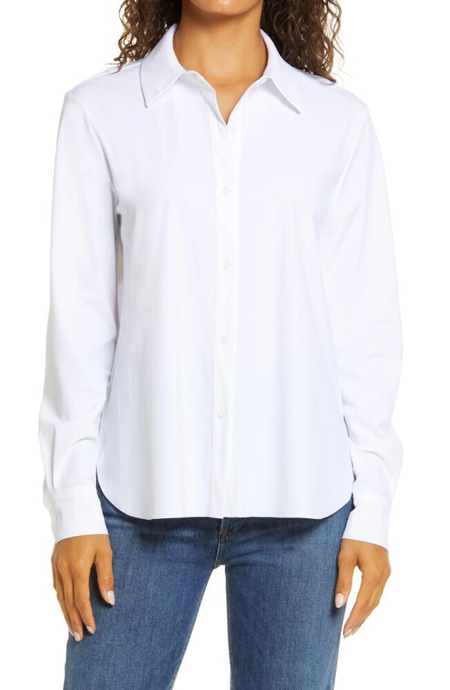 Lyssé Connie Slim Fit Button-Up Shirt in White Cover