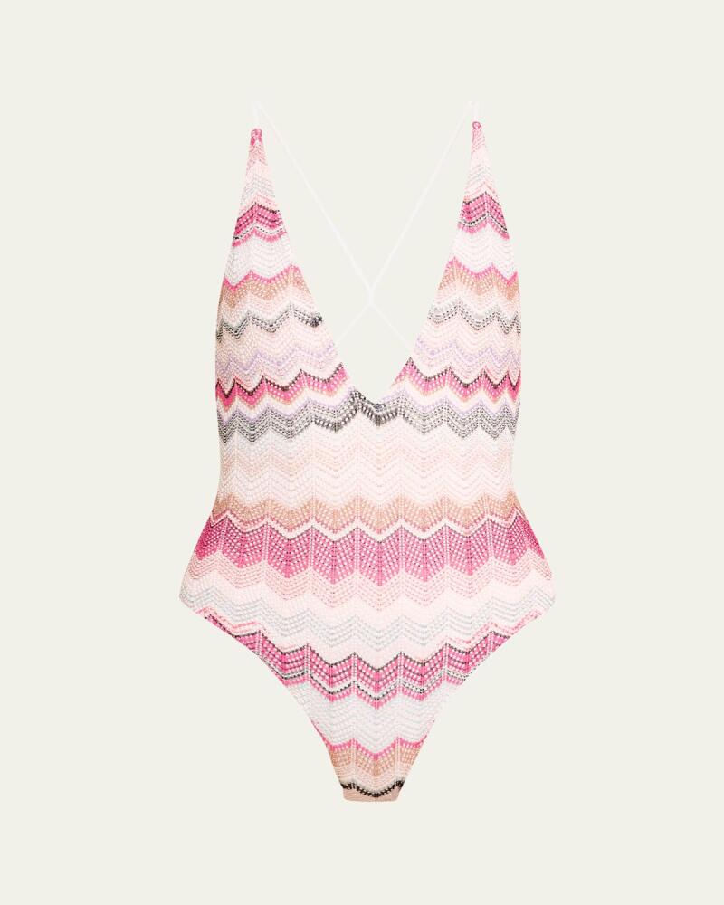 Missoni Chevron One-Piece Swimsuit Cover