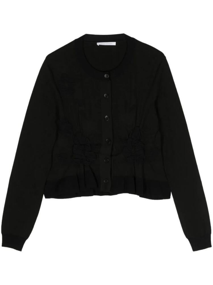 Cecilie Bahnsen smocked button-up cardigan - Black Cover