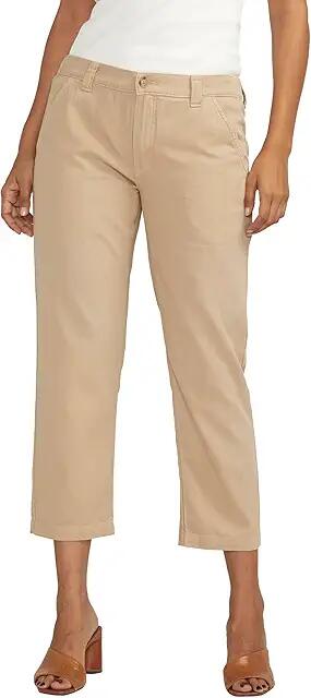 Jag Jeans Chino Tailored Crop Pant (Humus) Women's Dress Pants Cover