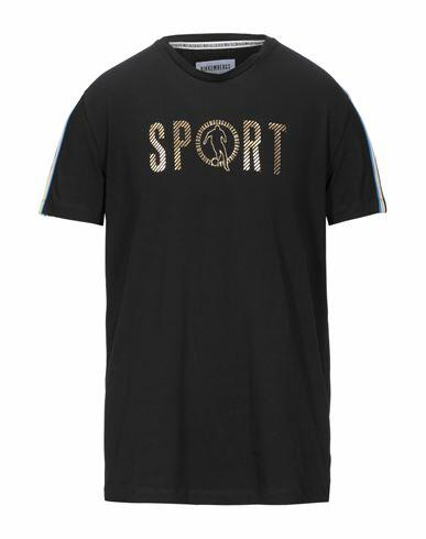 Bikkembergs Man T-shirt Black Cotton, Elastane Cover