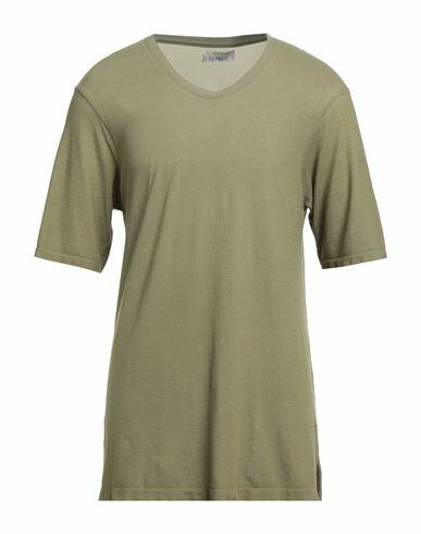 Laneus Man T-shirt Military green Cotton Cover