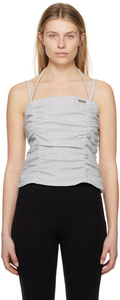 DRAE Silver Halter Tank Top Cover