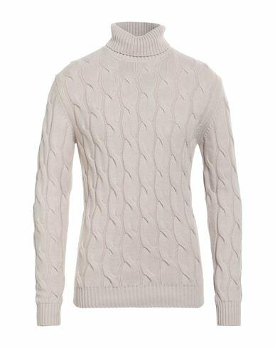 Luigi Borrelli Napoli Man Turtleneck Beige Virgin Wool, Silk, Cashmere Cover