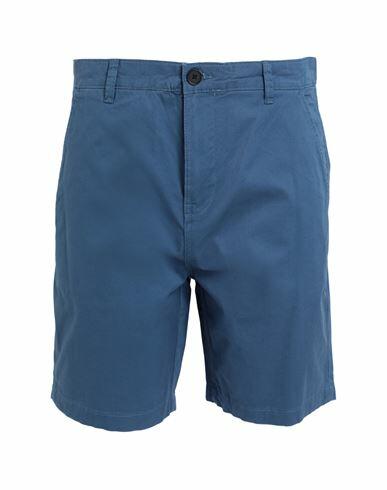 Selected Homme Man Shorts & Bermuda Shorts Slate blue Organic cotton, Cotton, Elastane Cover