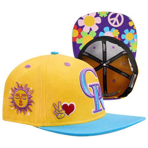 Pro Standard Pro Standard Rockies Peace & Love Wool Snapback - Adult Yellow/Multi Cover