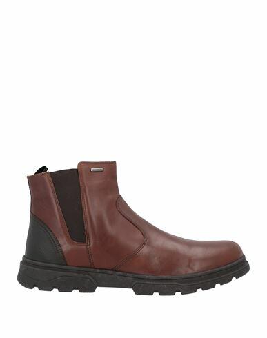 Geox Man Ankle boots Brown Soft Leather Cover