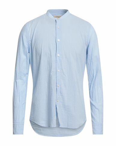 Ghirardelli Man Shirt Light blue Size 15 ½ Cotton, Linen Cover