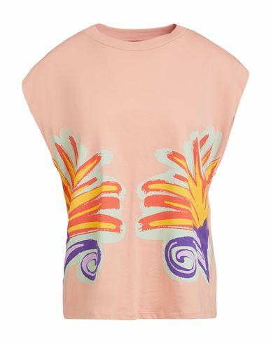 Max & co. Woman T-shirt Salmon pink Cotton Cover