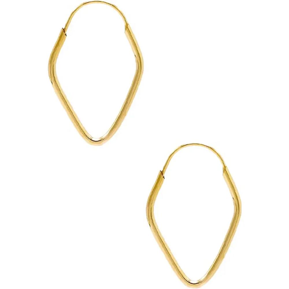 BY ADINA EDEN Solid Endless Diamond Shape Hoop Earring 14K in 14K Gold Cover