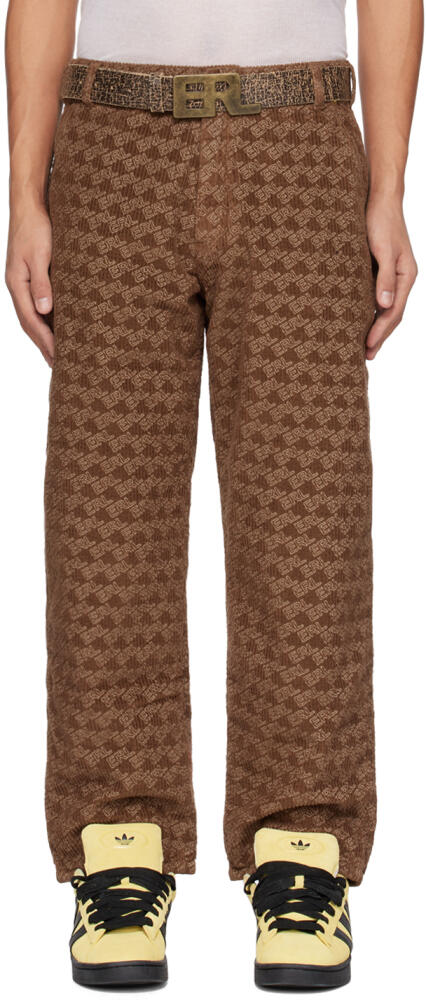 ERL Brown Printed Trousers Cover