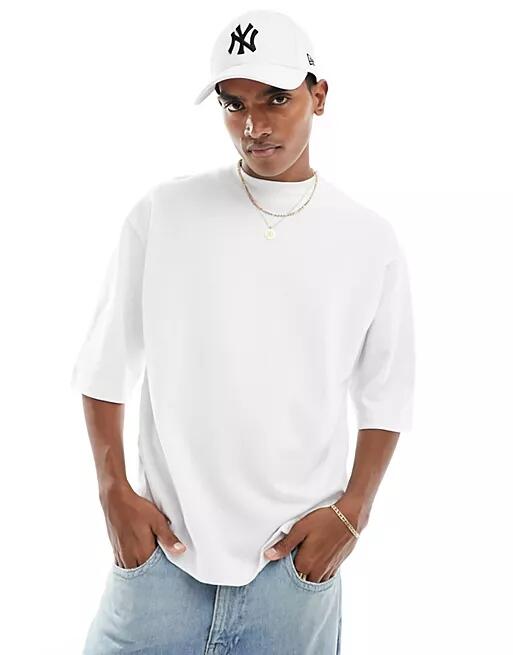 Brave Soul heavyweight oversized t-shirt in white Cover